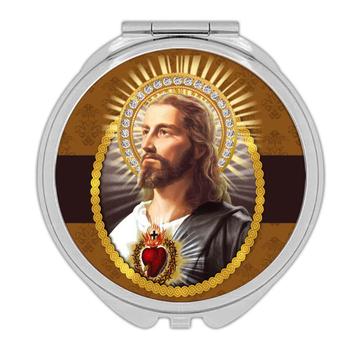 Jesus : Gift Compact Mirror Catholic Religious Prayer Religion Classic Faith