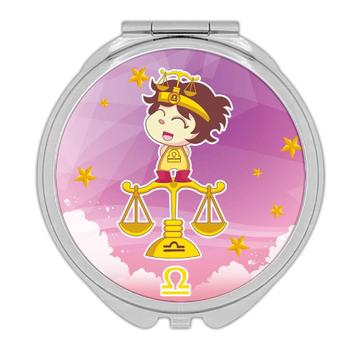 Libra : Gift Compact Mirror Signs Zodiac Esoteric Horoscope Astrology