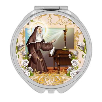 Saint Rita of Cascia : Gift Compact Mirror Catholic Religious Virgin