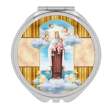 Our Lady of Mount Carmel : Gift Compact Mirror Catholic Religious Virgin Saint Mary
