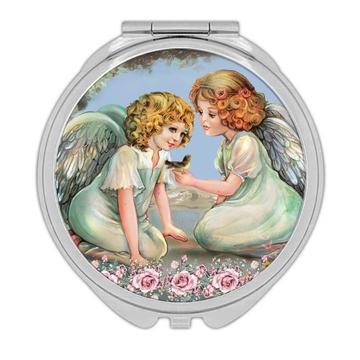 Angels : Gift Compact Mirror Catholic Religious Esoteric Victorian