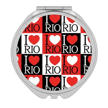 I Love Rio : Gift Compact Mirror de Janeiro Brazil Brasil Tourism Country Cup