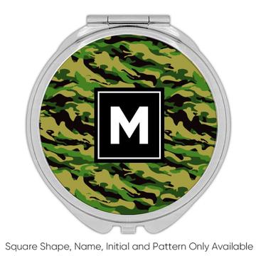 Green Camo : Gift Compact Mirror Camouflage Military Pattern Decal Wrap Around