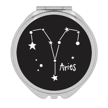 Aries : Gift Compact Mirror Zodiac Signs Esoteric Horoscope Astrology