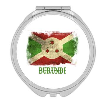 Burundi Burundian Flag : Gift Compact Mirror Africa African Country Souvenir Patriotic Vintage Pride Art