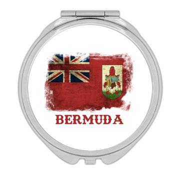 Bermuda Bermudian Flag : Gift Compact Mirror Patriotic Vintage Distressed Print North America Country