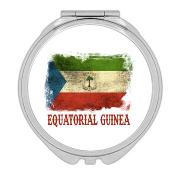 Equatorial Guinea Guinean Flag : Gift Compact Mirror Africa African Country Souvenir National Vintage Art
