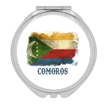 Comoros Comoran Flag : Gift Compact Mirror Distressed Africa African Country Souvenir National Vintage Art