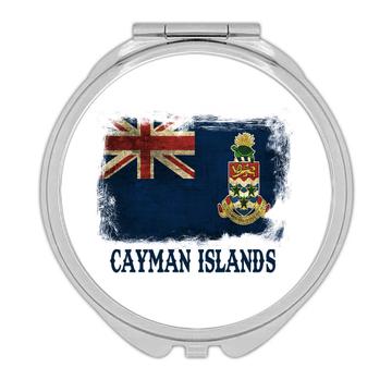 Cayman Islands Flag : Gift Compact Mirror Distressed Proud Islander North America Country Souvenir Art