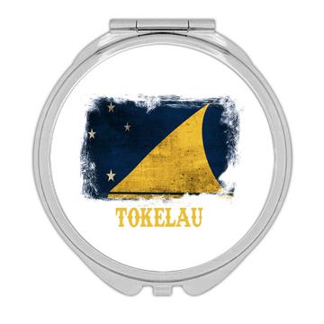 Tokelau Flag : Gift Compact Mirror Distressed South Pacific Ocean Country Souvenir Art National Pride