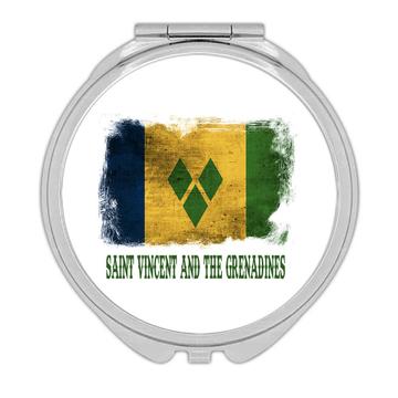 Saint Vincent And The Grenadines Flag : Gift Compact Mirror Central America American Country Souvenir
