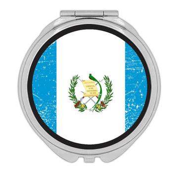 Guatemala : Gift Compact Mirror Flag Retro Artistic Guatemalan Expat Country