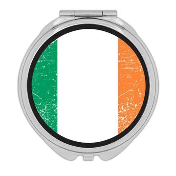 Ireland : Gift Compact Mirror Flag Retro Artistic Irish Expat Country