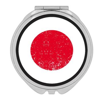 Japan : Gift Compact Mirror Flag Retro Artistic Japanese Expat Country
