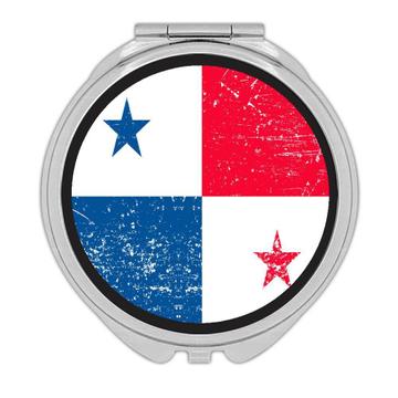 Panama : Gift Compact Mirror Flag Retro Artistic Panamanian Expat Country