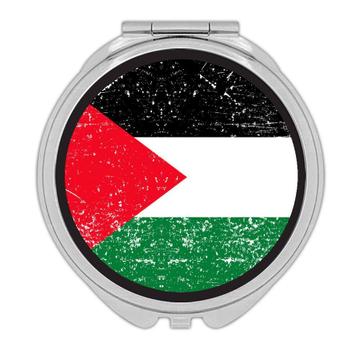 Palestine : Gift Compact Mirror Flag Retro Artistic Palestinian Expat Country