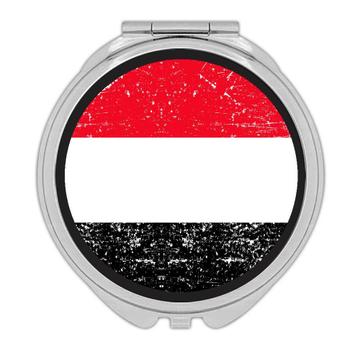 Yemen : Gift Compact Mirror Flag Retro Artistic Yemeni Expat Country