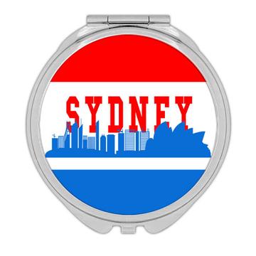SYDNEY AUSTRALIA : Gift Compact Mirror Australian Aussie Flag Opera House Pride Country