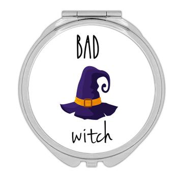 BAD WITCH Hat : Gift Compact Mirror Fall Decoration Halloween Scary
