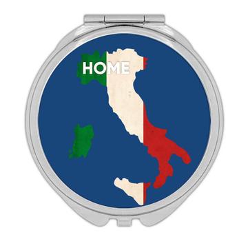 Italy Home MAP Flag : Gift Compact Mirror Italian Wine Epat Country Pride