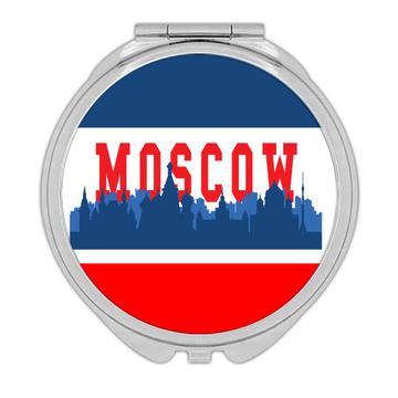 Moscow Russia : Gift Compact Mirror Red Square Country Country Flag Russian Skyline