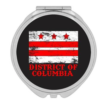 District of Columbia : Gift Compact Mirror Flag Distressed Souvenir State USA Christmas
