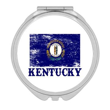 Kentucky : Gift Compact Mirror Flag Distressed Souvenir State USA Christmas Coworker