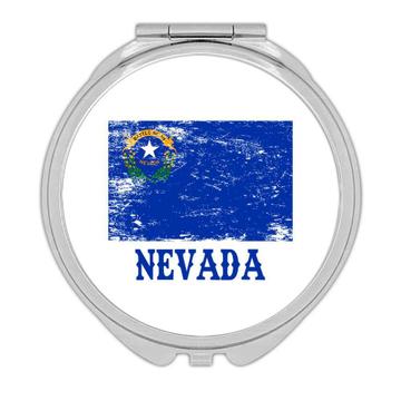 Nevada : Gift Compact Mirror Flag Distressed Souvenir State USA Christmas Coworker