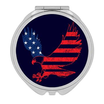 Eagle American : Gift Compact Mirror Flag USA United States Patriotic Stars & Stripes