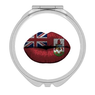 Lips Bermudian Flag : Gift Compact Mirror Bermuda Expat Country For Her Women Feminine Lipstick Sexy