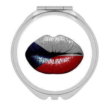Lips Czech Flag : Gift Compact Mirror Czech Republic Expat Country