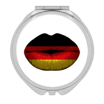 Lips German Flag : Gift Compact Mirror Germany Expat Country For Her Woman Feminine Women Sexy Flags Lipstick