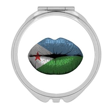 Lips Djiboutian Flag : Gift Compact Mirror Djibouti Expat Country For Her Woman Feminine Lipstick Sexy