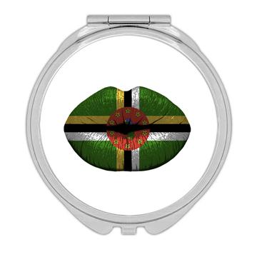 Lips Dominica Flag : Gift Compact Mirror Expat Country For Her Woman Feminine Lipstick Souvenir Sexy
