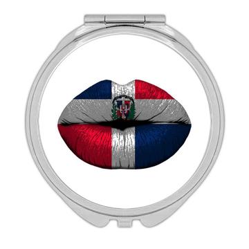 Lips Dominican Flag : Gift Compact Mirror Dominican Republic Expat Country