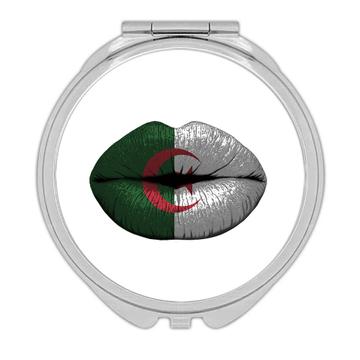 Lips Algerian Flag : Gift Compact Mirror Algeria Expat Country For Her Woman Feminine Lipstick Souvenir