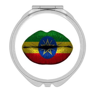 Lips Ethiopian Flag : Gift Compact Mirror Ethiopia Expat Country