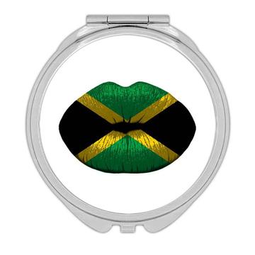 Lips Jamaican Flag : Gift Compact Mirror Jamaica Expat Country For Her Woman Feminine Women Sexy Flags Lipstick