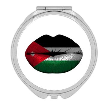 Lips Jordanian Flag : Gift Compact Mirror Jordan Expat Country For Her Woman Feminine Women Sexy Flags Lipstick