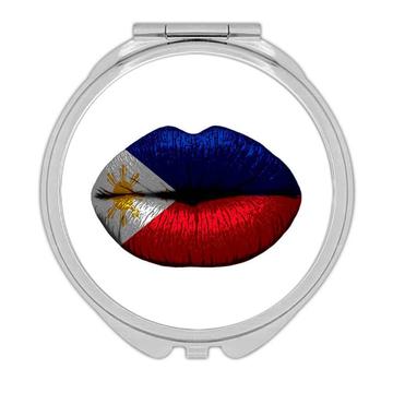 Lips Filipino Flag : Gift Compact Mirror Philippines Expat Country