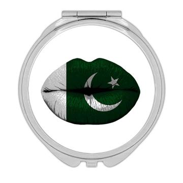 Lips Pakistani Flag : Gift Compact Mirror Pakistan Expat Country