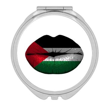 Lips Palestinian Flag : Gift Compact Mirror Palestine Expat Country