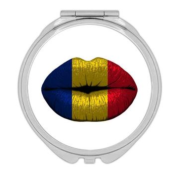 Lips Romanian Flag : Gift Compact Mirror Romania Expat Country For Her Woman Feminine Women Sexy Flags Lipstick