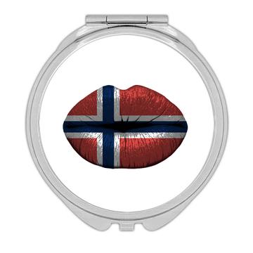 Lips Svalbard Flag : Gift Compact Mirror Women Expat Country For Her Woman Feminine Souvenir Sexy