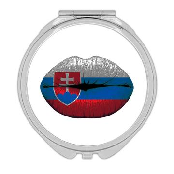 Lips Slovak Flag : Gift Compact Mirror Slovakia Expat Country For Her Woman Feminine Women Sexy Flags Lipstick