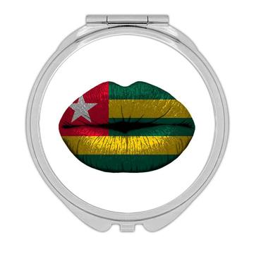 Lips Togolese Flag : Gift Compact Mirror Togo Expat Country For Her Woman Feminine Women Sexy Flags Lipstick