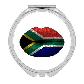 Lips South African Flag : Gift Compact Mirror South Africa Expat Country