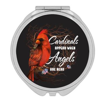 Cardinals Appear : Gift Compact Mirror Angels Are Near Bird Ecology Nature Aviary