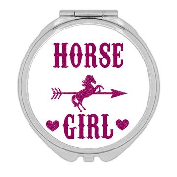 Horse Girl Glitter : Gift Compact Mirror For Best Friend Forever Animal Silhouette Birthday Lover