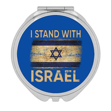 I Stand With Israel : Gift Compact Mirror Israeli Flag Star Of David Jewish Jew Jerusalem Religion